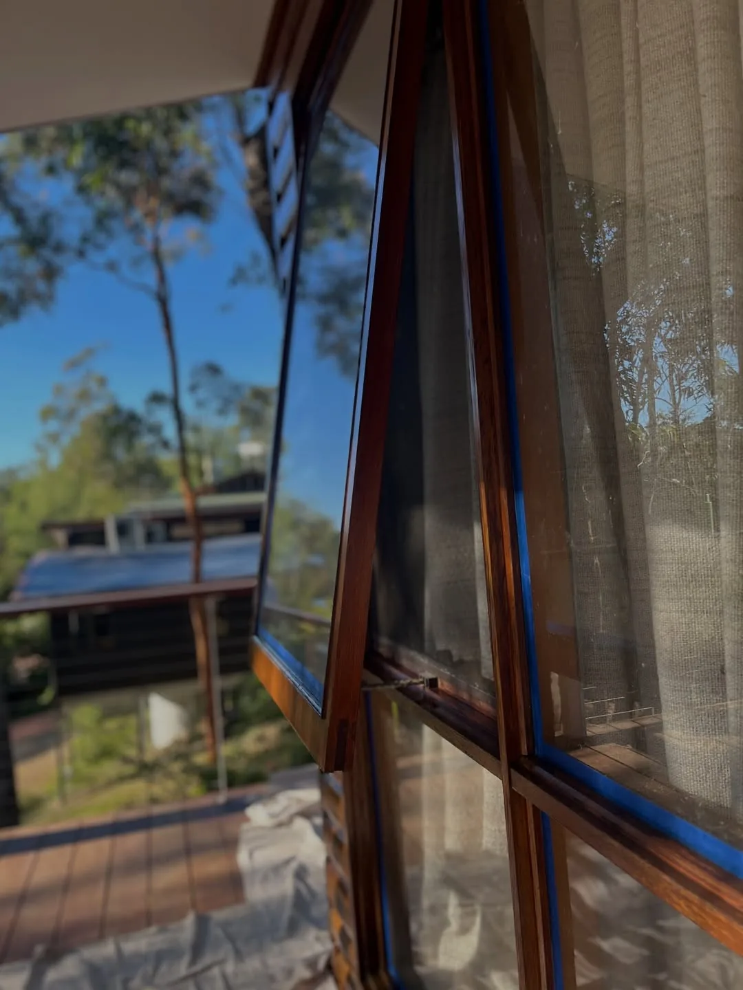 Timber window restoration and painting in Box Hill